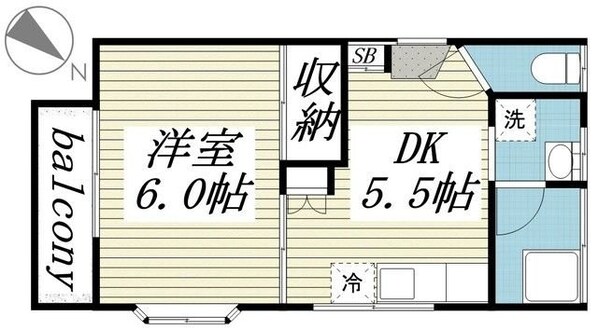 わかばコーポの物件間取画像